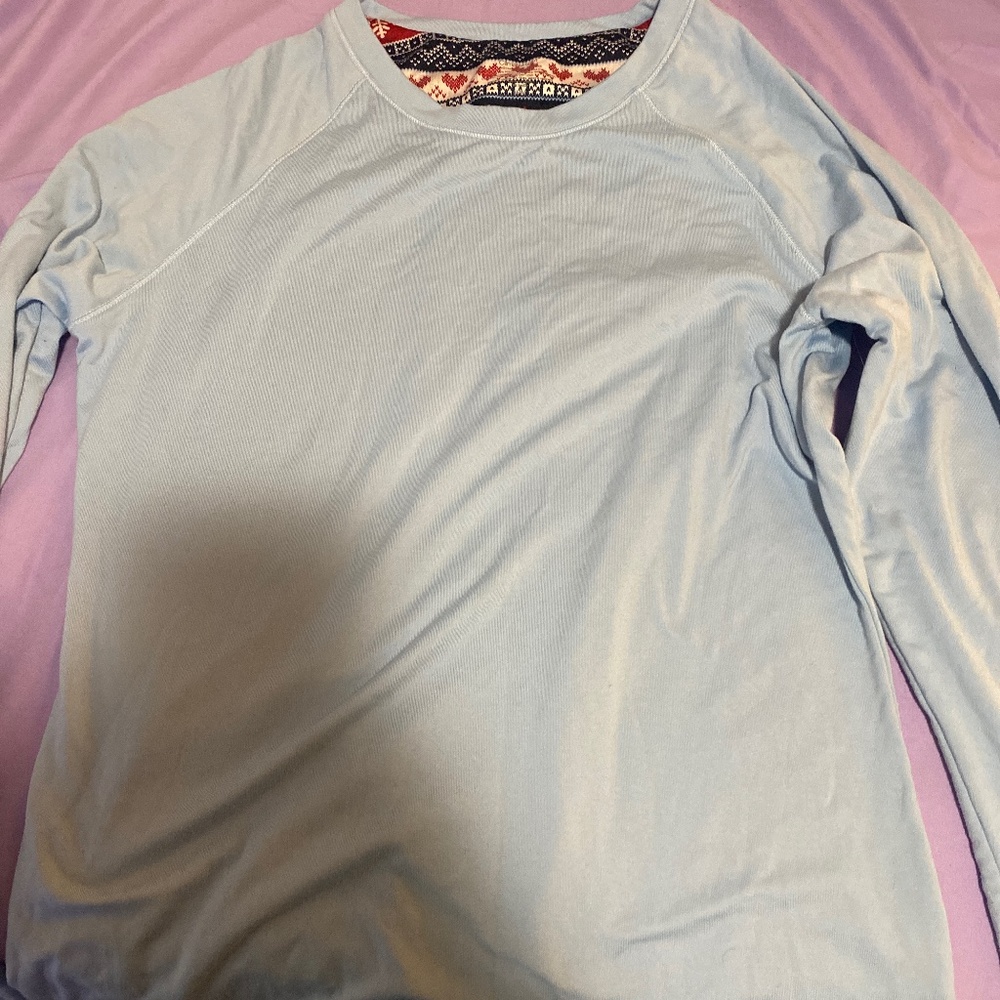 Baby Blue Christmas PJ Shirt